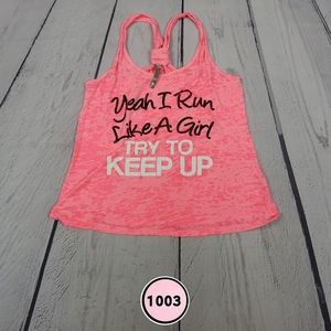 OMT active girls medium hot pink tee ( 5 for $20 )